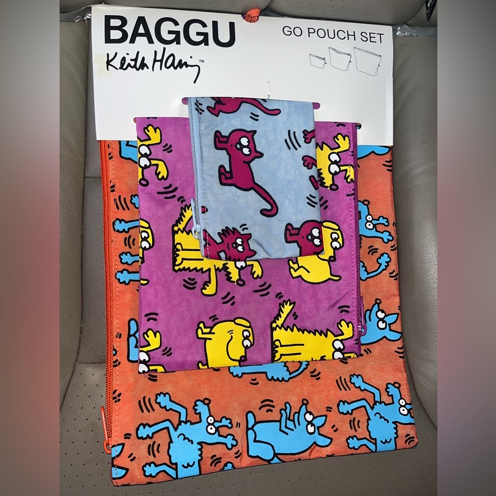 BAGGU X Keith Haring Go Pouch Set NWT